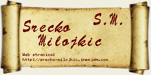 Srećko Milojkić vizit kartica